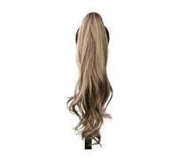 Queue de Cheval Extension Extensions de cheveux synthétiques en queue de cheval de 32 pouces, queue de cheval bouclée longue ondulée enveloppante flexible autour des extensions de cheveux de fausse qu