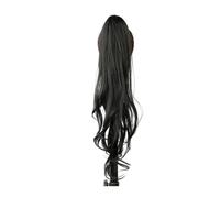 Queue de Cheval Extension Extensions de cheveux synthétiques en queue de cheval de 32 pouces, queue de cheval bouclée longue ondulée enveloppante flexible autour des extensions de cheveux de fausse qu