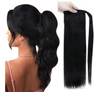 Queue de Cheval Extension Pas de pince à griffes pleine brillance queue de cheval cheveux humains droite envelopper autour de la queue de cheval pince Balayage couleur queue de cheval Extensions 70 gr