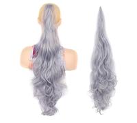 Queue de Cheval Extension Postiche bouclée naturelle for femmes 32 pouces queue de cheval synthétique longue couche enveloppe Flexible autour des Extensions de cheveux de fausse queue Extensions de ch
