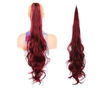 Queue de Cheval Extension Postiche bouclée naturelle for femmes 32 pouces queue de cheval synthétique longue couche enveloppe Flexible autour des Extensions de cheveux de fausse queue Queue de Cheval(