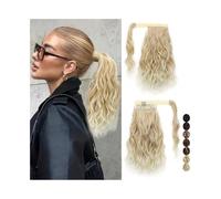 Queue de cheval Extension queue de cheval bouclée à enrouler, 35 cm, cheveux synthétiques clipser, fausses queues, extensions capillaires for femmes, usage quotidien, fête Coiffure(9)