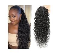 Queue de cheval, Extension queue de cheval ondulée en cheveux humains 66 cm avec pince à griffes (8-26"),Extensions de cheveux(12inches)