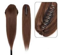 Queue de cheval, Extensions de queue cheval à pinces for femmes, 120 g, postiches en cheveux humains,Extensions de cheveux(Medium brown)