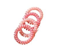 Queue de cheval haute volumisante 1 paquet d'attaches à cheveux en spirale rose dégradé - conception sans dommage élasticité pour queue de cheval