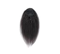 Queue de cheval naturelle lisse avec cordon de serrage, cheveux humains brésiliens, queue de cheval brésilienne, cheveux Remy pour femme, look superbe (35,5 cm)