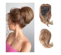 Queue de cheval, Perruque queue de cheval for femme, peigne à cheveux, cordon serrage, courte, mode, perruque tressée(Light brown)