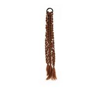 Queue de cheval Perruque tressée tendance for filles, tresses torsadées faites à la main, queue de cheval haute, accessoires for cheveux, usage quotidien Coiffure(Light Brown)