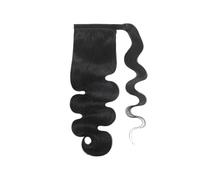 Queue de cheval Queue de cheval ondulée en cheveux humains, extension capillaire 100% Remy Hair, couleur naturelle, for femmes Coiffure(18inches)