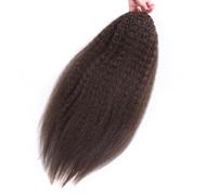 Queue de cheval, Superbes extensions de cheveux humains lisses en queue de cheval for femmes, avec cordon et clip Extension de queue de cheval(Brown)