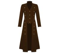 Queue de frack steampunk pour homme, veste gothique, midi, noir, médiéval, avec fermeture éclair, rétro, victorien, jupe de marche, élégante, vêtements de théâtre, vêtements de pirate, costume