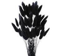 Queue de Lapin Fleur Sechee,Fleurs Séchées Naturelles Herbe de Pampa 60 Bouquet de Fleurs Séchées Roseau de Pampa Herbe pour Chambre à Coucher Intérieur la Décoration de la Maison de Mariage,Noir