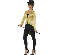 Queue De Pie Dorée À Sequins Femme Medium Doré