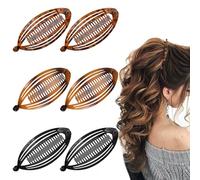 Queue de Poisson Clip pour Femmes, 6 Pièces Pince Banane Cheveux Classique Pinces à Cheveux Longs Banane Française Hair Clips Porte Queue de Cheval pour le Sport la vie