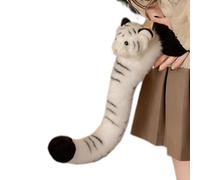 Queue de Renard 17,7 cm Queue Réaliste en Peluche avec Tête de Tigre | Accessoire de Costume pour Déguisement pour Fêtes, Soirées, Scène, Activités Scolaires