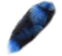 Queue De Renard En Fausse Fourrure De 40 Cm Porte Clés Doux En Fausse Queue D'animal Pendentif Queue De Therian Pelucheux Longue Queue De Renard Support De Breloques Pour Sac à Main Sac à Dos Bleu