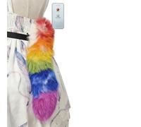 Queue de renard en mouvement réaliste, accessoires de jeu de rôle, animaux à fourrure électriques, chats, renards pour fête d ' halloween, accessoire de Costume de Cosplay, loup de Cosplay