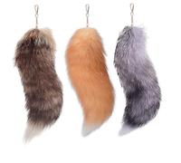 Queue de Renard Therian 40cm avec Fermoir | Queue Therian Moelleuse & Fluffy - Porte-Clé pour Cosplay, Sacs Femmes, Cartables & Jouet Enfant/Chat