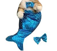 Queue De Sirène Chat Costume Sirène Queue de Poisson Doux Confortable