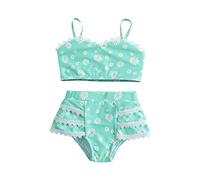 Queue de Sirene Enfant Robe Maillot Summer Toddler Girls Lace Dot Prints Rufflesbain Deux piècesbain Bikinibain Une Pièce