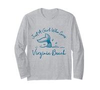 Queue de sirène Just a Girl Who Loves Virginia Beach Manche Longue