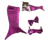 Queue de Sirène pour Chats Costume Sirène Queue de Poisson Doux Confortable