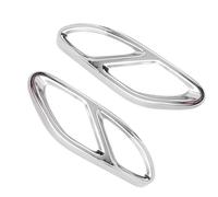 Queue D'embout Couvercle 1 Paire De Caches De Silencieux D'échappement Arrière Pour Voiture Compatible Avec Benz Pour LS 2018 2019 2020 2021 2022 2023(Silver)