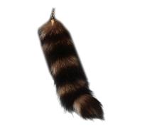 Queue en fausse fourrure (chien viverrin américain) - Accessoire de cosplay pour sac à main - Porte-clés