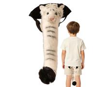 Queue En Fourrure - Jouet En Peluche Remuant De 45 Cm, Tête De Tigre Réalis | Queue De Fourrure Remuante - Jouet En Peluche Doux De 45 Cm, Tête De Tigre Réaliste, Accessoire De Costume D'animal, Accessoi