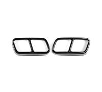 Queue Gorge Garniture Décorative Couvercle Sortie Tuyau D'échappement Silencieux Arrière Voiture Pour BMW Pour F01 Pour Série 7 Pour 730i 2009 2010-2014(Le noir)