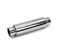 Queue Gorge Universel 76mm Voiture Silencieux D'échappement Tuyau 3"échappement Silencieux Pointe Queue Tube Résonateur Acier Inoxydable Tuyau D'échappement Silencieux