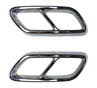 Queue silencieux Pour Classe C W206 C200 C260 C300 2020 À Aujourd'hui Silencieux D'échappement Arrière Garniture Protection Pare-chocs 2 Pièces(Chrome)