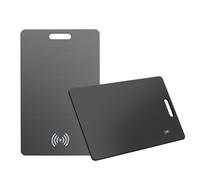 Quevati Carte de suivi portefeuille ultra plate, localisateur Air-Tag Wallet, non rechargeable, compatible avec Apple Find My (iOS uniquement), pas de piles remplaçables