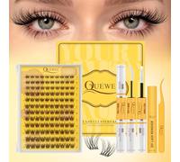 QUEWEL, 120 Pcs Kit Faux Cils aspect naturel, Wispy, 8-16 mm (ST-B)