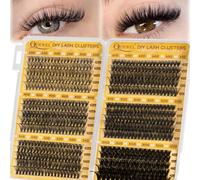 QUEWEL 580 pcs Faux Cils Individuel 10-18 mm,Volume Russian (30D-100D) | D CURL Faux Cils Format généreux , Idéal pour les voyages, les mariages et le maquillage quotidien.