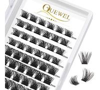 QUEWEL Cils en grappe Cils individuels Cils individuels Mega C Curl MIX8-16 Segments de cils Fond de teint large Cils individuels Extensions de cils DIY pour le maquillage des yeux (Mega-C-MIX)