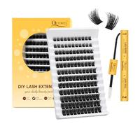 QUEWEL Cluster de Cils de Longueur Mixte, Aspect Naturel, Faux Cils, Extension de Cils DIY Durable et Réutilisable, Bande Mince pour Un Usage Personnel Domestique(FD03)…