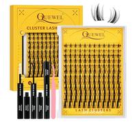 QUEWEL Kit Faux Cils, 144 Pcs faux cils Manga, Mixed 10-18 mm (FD-D)