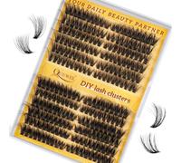 QUEWEL Lot de 240 extensions de cils 3D en forme d'œil de chat 80D + 100D, faciles à utiliser, 9 à 18 mm, gauche et droite, réutilisables pour le bricolage à la maison (3D 80D + 100D)