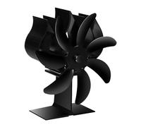 Qufby Ventilateur Poele à Bois 7 Pages, Silencieux Ventilateur à Poêle avec Thermomètre,ventilateur de Cheminée pour Ventilateurs poeles granule,Foyer à Bois, Écologique Alimenté Par la Chaleur