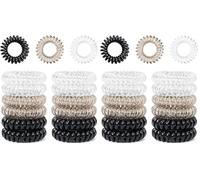 Qufiiry 12 Pièces Élastiques Cheveux et Chouchous Spiralés, Accessoires Femmes et Filles (Lot de 2)