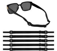 Qufiiry 5 Pièces Cordons à Lunettes Ajustables sans Queue, Courroie Universelle Ajustable pour Tous Types de Lunettes pour Adultes et Enfants