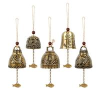 Quflaivy Carillon de Vent Feng Shui Carillon de Vent Vintage en métal décoration Suspendue pour Le Jardin 5pcs Carillon de Vent Feng Shui