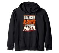 Qui A Besoin De Cheveux Chauve Drôle Original Cadeau Homme Sweat à Capuche