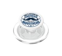 Qui a Besoin de Cheveux ? Moustache Humour Homme Chauve PopSockets PopGrip pour MagSafe