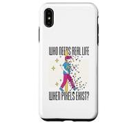 Qui a Besoin de la Vie Quand Les Pixels existent Simple Garçons Hommes Femmes Pixel Coque pour iPhone XS Max