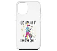 Qui a Besoin de la Vie Quand Les Pixels existent Simple Garçons Hommes Femmes Pixel Coque pour iPhone 12/12 Pro