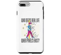Qui a Besoin de la Vie Quand Les Pixels existent Simple Garçons Hommes Femmes Pixel Coque pour iPhone 7 Plus/8 Plus