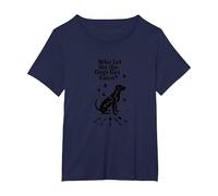 Qui a laissé Les Chiens se Faire Manger? Ils mangent Les Chiens T-Shirt, Femme Grandes Tailles, Bleu Marine, 3X