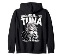 Qui a mangé Tout Le Thon Angry Cat Funny Sweat à Capuche